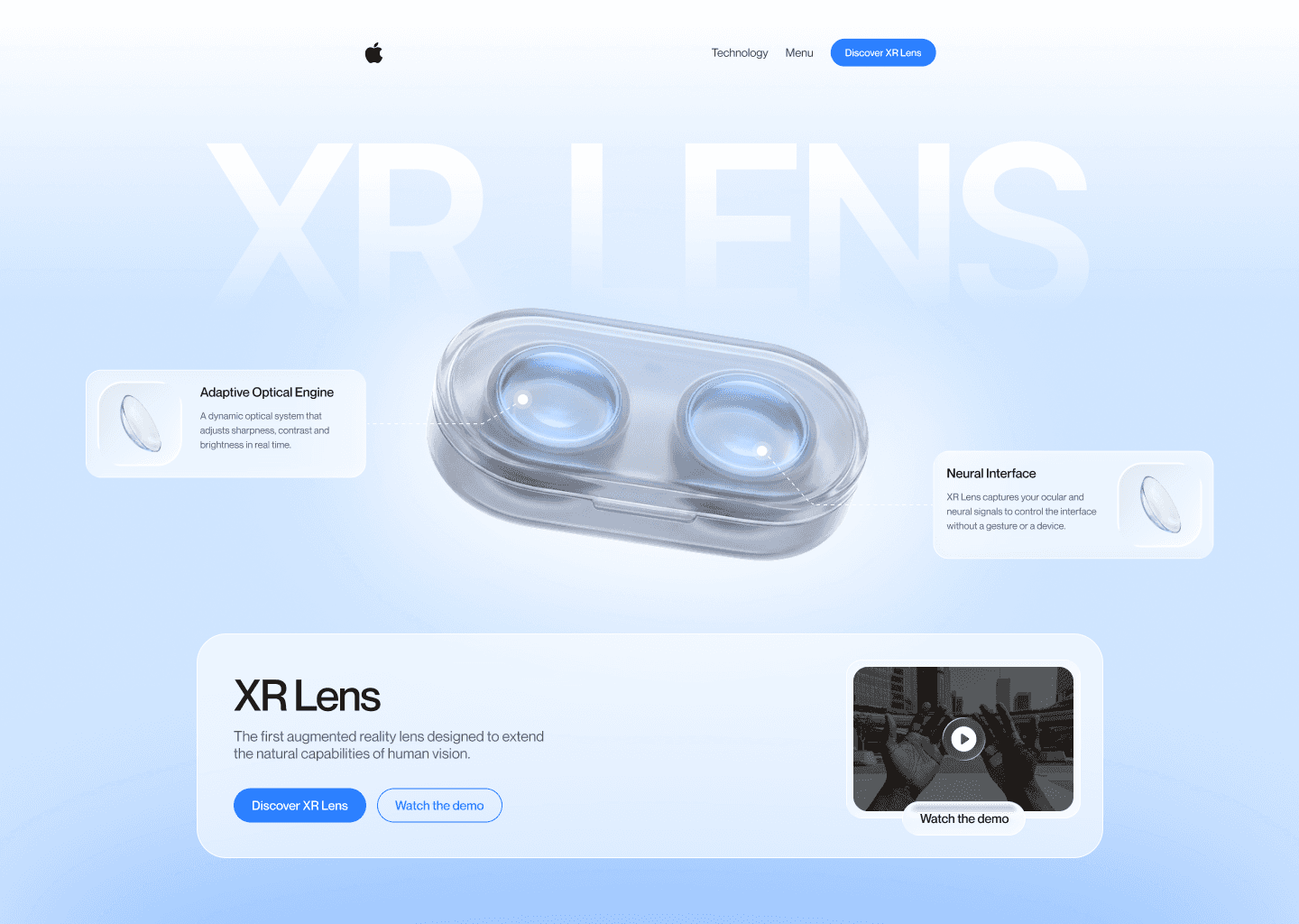 Apple — Hero section design