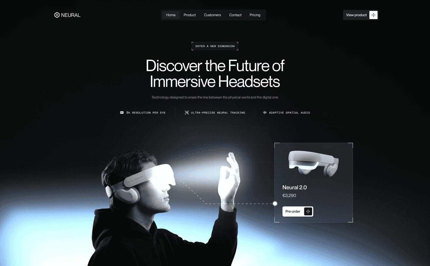 Neural — Hero section design