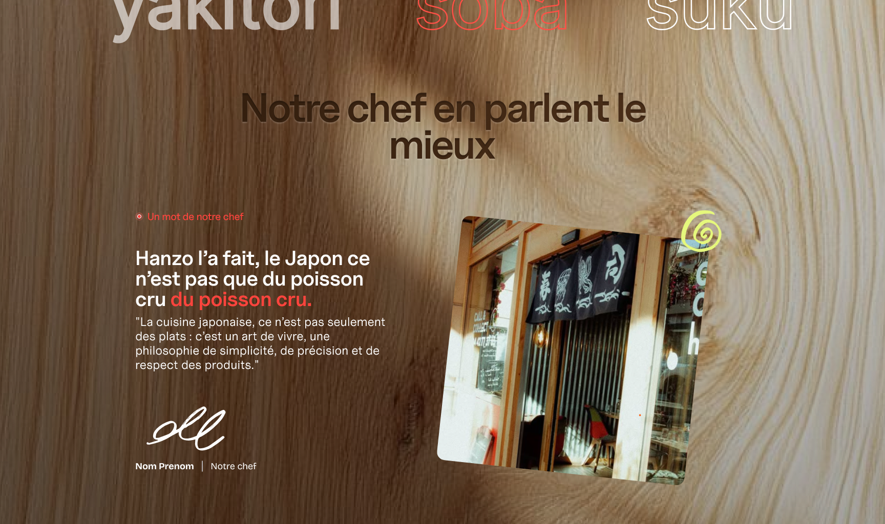 Hanzo — Design de page d’accueil